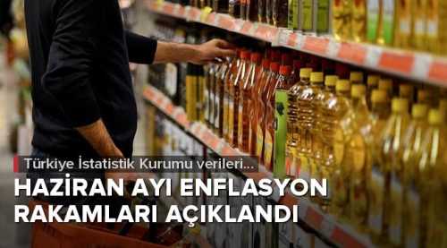 Haziran ayı enflasyon rakamları belli oldu