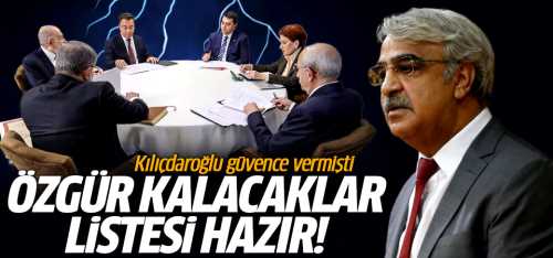 HDP'nin CHPvereceği 'Özgür Kalacaklar' listesi hazır!