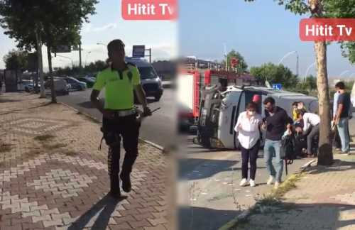 HİTÜ Hastane Kavşağında Trafik kazası meydana geldi 4 Yaralı