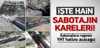 Hızlı Trene sabotajın fotoğrafları