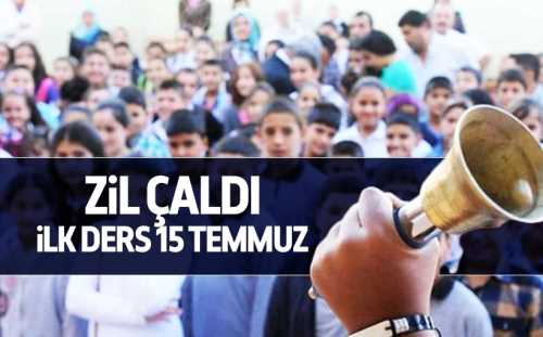 İlk ders 15 Temmuz Olayı