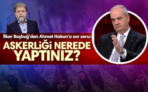 İlker Başbuğ'un canlı yayında "askerliği nerede yaptınız" sorusu, Ahmet Hakan'ı zor durumda bıraktı. Hakan ise bu soruya cevap veremedi