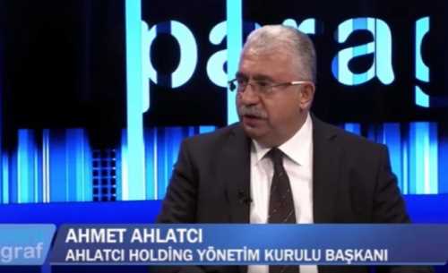 İş Adamı Ahmet Ahlatcı'ya teşekkür belgesi