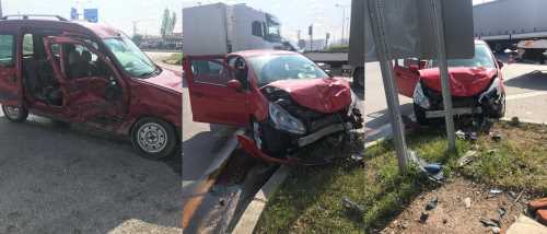 İskilip Kavşağında feci kaza 5 yaralı