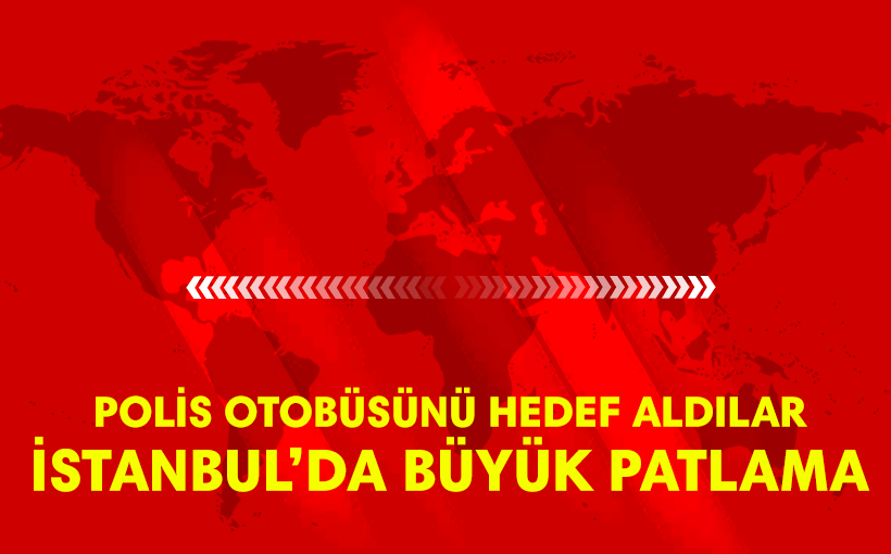 İstanbul  Fatih ilçesinde Vezneciler'de polis otobüsüne saldırı