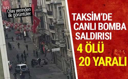 İstanbul İstiklal Caddesinde Patlama oldu.Patlamanın  bir terör saldırısı mı yoksa kaza mı olduğu bilinmiyor. Bölgeye çok sayıda ambulans sevk edildi 