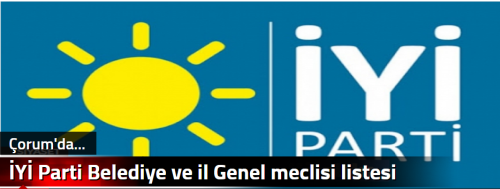 İYİ Parti Belediye ve il Genel meclisi listesi