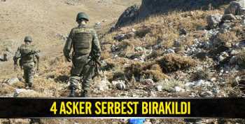 Kaçırılan 4 asker Lice'de serbest bırakıldı