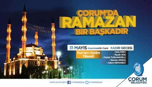 Kadir Gecesinde Akşemseddin Caminde Kur'an ziyafeti  var