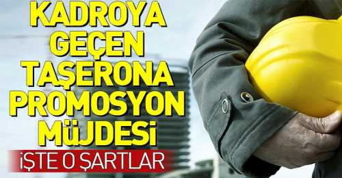 Kadrolu Taşeron İşçilere de Promosyon Müjdesi