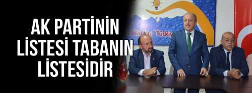 Karadağ,Ak Partinin vekil Listesi Tabanımızın Listesidir