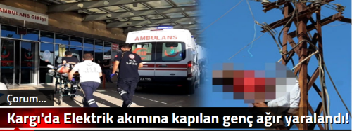 Kargı'da Elektrik akımına kapılan genç ağır yaralandı!