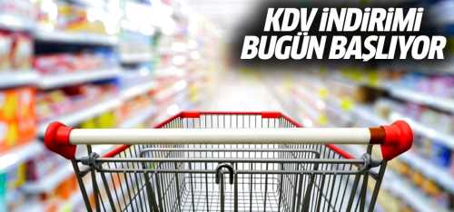 KDV indirimi 1 Nisan itibariyle Başladı