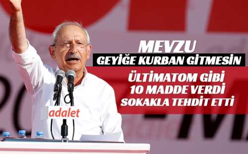 Kılıçdaroğlu düzenlenen mitingde 10 maddelik listeyle gözdağı verdi!