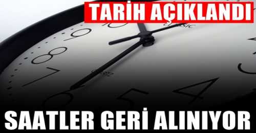 Kış Saatine 28 Ekim 2018 Pazar günü geçiliyor