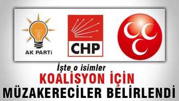 Koalisyon süreci bu 5 isimle yürütülecek