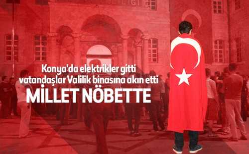 Konya'daki elektrik kesintisi paniğe neden oldu. Millet Nöbete koştu