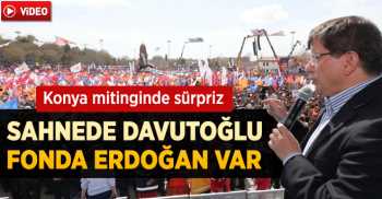 Konya Mitinginde Erdoğan'ın Yerine Davutoğlu Konuştu