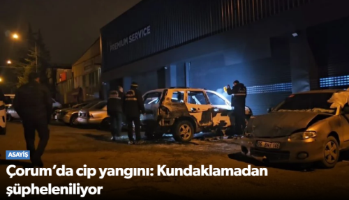 Küçük Sanayi Sanayi’nde Park Halindeki Cip Yandı