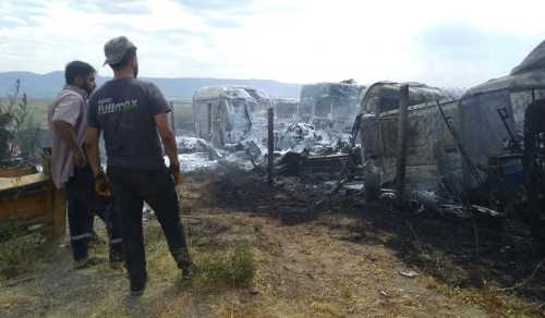 Küçük Sanayi Sitesindeki  yangın korkuttu!