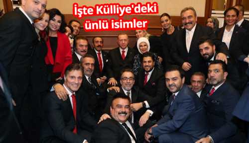 Külliye'de kabul törenindeki ünlü isimler  