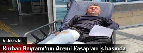 Kurban Bayramı'nın Acemi Kasapları İş başında  