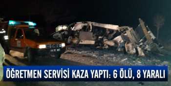 Malatya'da öğretmenleri  servis kamyonla çarpıştı 6 ÖLÜ