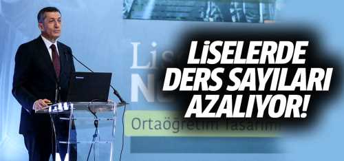 MB Liselerde ders sayıları azalıyor