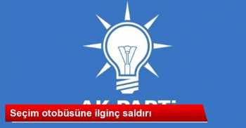 Menderes Türel'in Seçim Otobüsüne Taşlı Saldırı