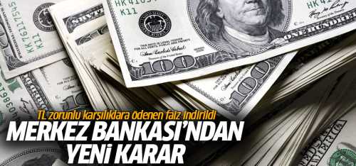 Merkez Bankası'ndan yeni bir karar! 