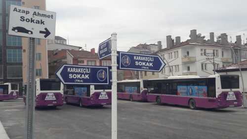 Merkezi  Otobüs durağı yeni yerinde hizmet vermeye başladı!