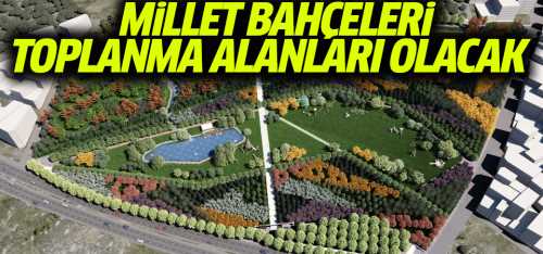 Millet bahçesi toplanma alanları olacak!