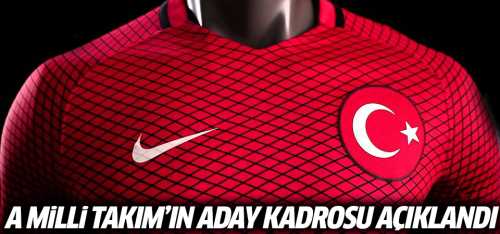 Milli Takım'ın aday kadrosu açıklandı!