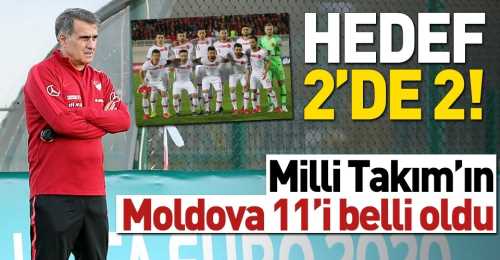 Moldova maçı 11'i belli oldu! Hedef üç puan