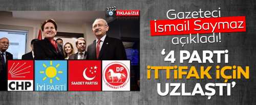 Muhalefet Genel seçimler için ittifakta anlaştı!