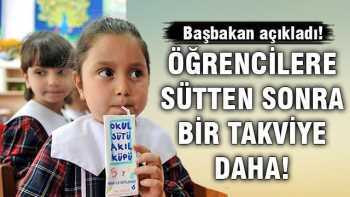 Öğrencilere Sütten sonra bir takviye daha!