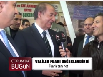 OKA VALİLERİ 3 'SÜ DÜZENLENEN ÇORUM TARIM FUARINI BEĞENDİLER