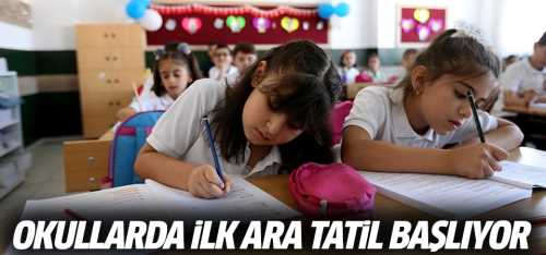 Okullarda ilk ara tatil bugün başladı!