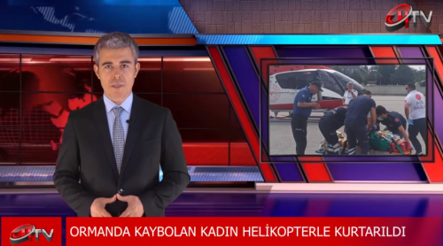Ormanlık Alanda Mahsur Kalan Yaşlı Kadın Helikopterle Kurtarıldı
