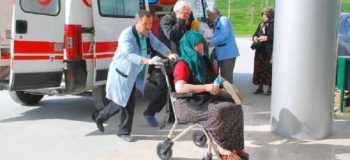 Osmancık ilçesinde tekerliği patlayan otomobil takla attı