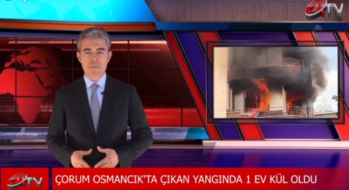 Osmancık'ta Çıkan Yangında Bir Ev Kül Oldu!