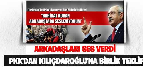 PKK'dan CHP'ye birlik çağrısı PKK'lı terörist Mustafa Karasu; CHP'nin desteğini aldıkları zaman, AK Parti'nin kaçacak yer bulamayacağını iddia etti.