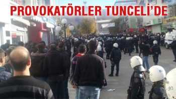 Provokatörler Tunceli'de Başbakanı  protesto etti
