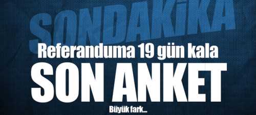 REFERANDUMA SON 19 KALA SEÇİM SONUCU
