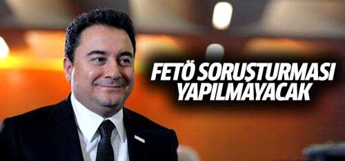 Savcılıktan Babacan kararı FETÖ soruşturması yok