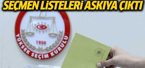 Seçmen listeleri muhtarlıklarda askıya çıktı