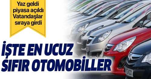 Sıfır otomobil markaları belli oldu