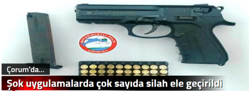 Şok uygulamalarda çok sayıda silah ele geçirildi