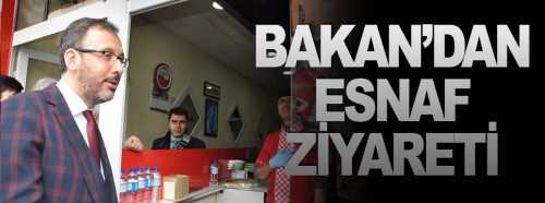 Spor Bakanı Kasapoğlu'ndan, esnaf ziyareti