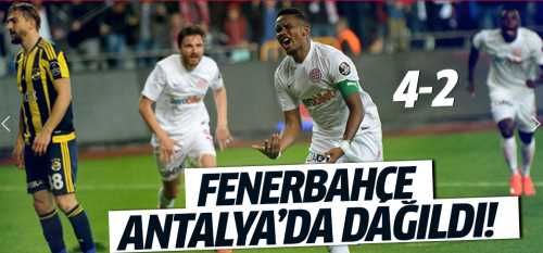 Spor Toto Süper Lig'de Antalyaspor, Fenerbahçe'yi 4-2 mağlup etti.